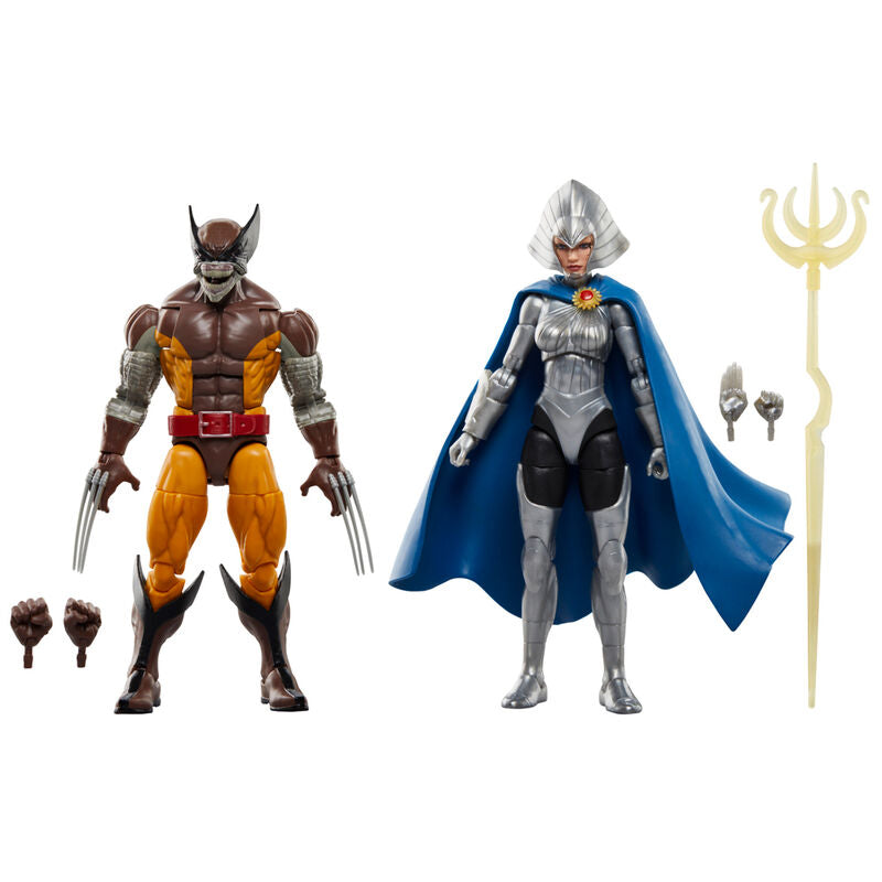 blister figures wolverine and lilandra neramanilegends series marvel 15cm