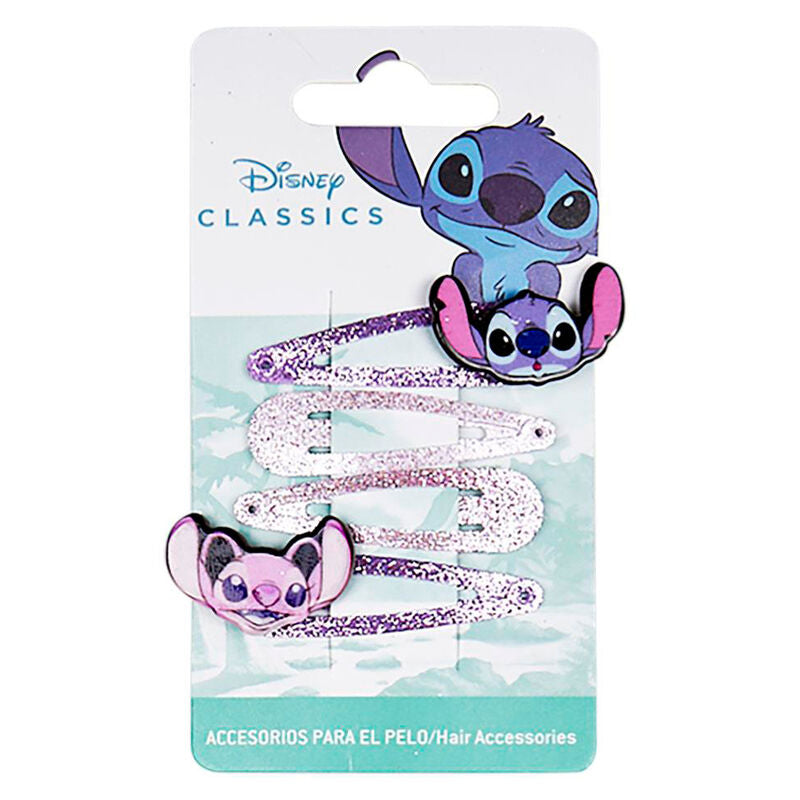 blister pack of 4 stitch disney hair clips