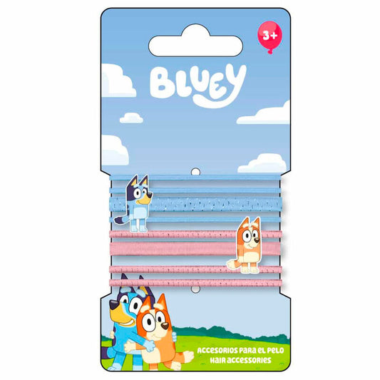 Blister pack of 8 Bluey hair ties