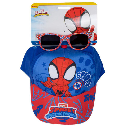 marvel spidey cap  sunglasses set