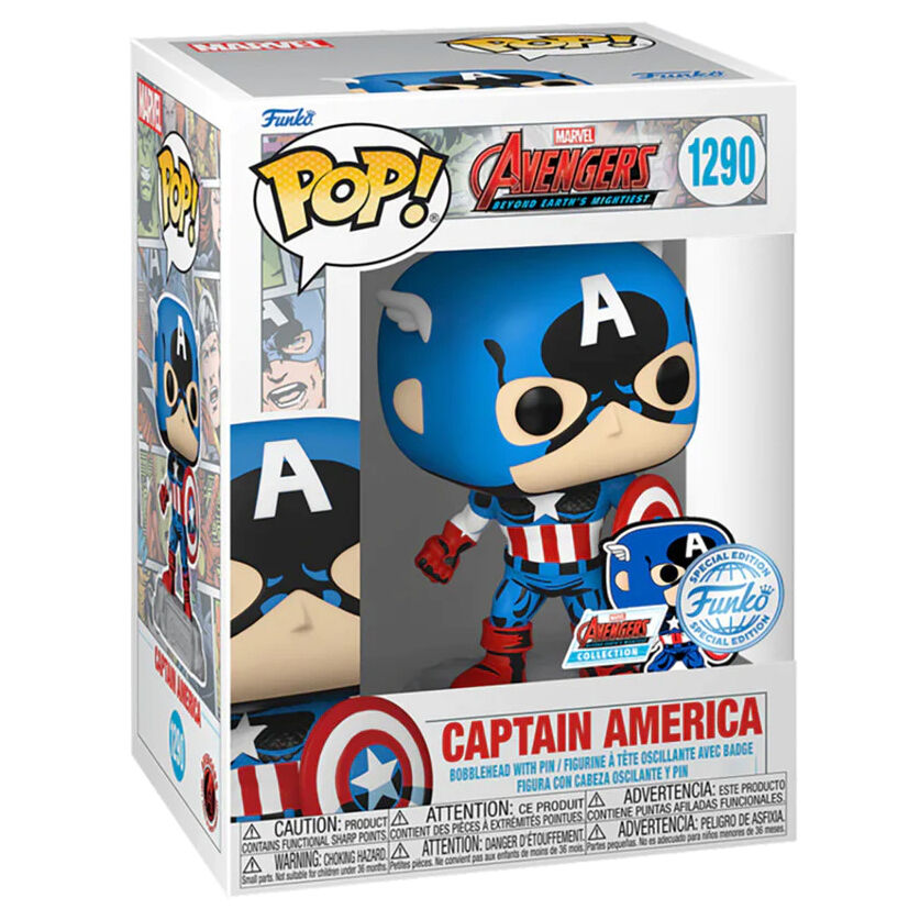 Figura POP de Marvel Los Vengadores Capitán América Exclusiva