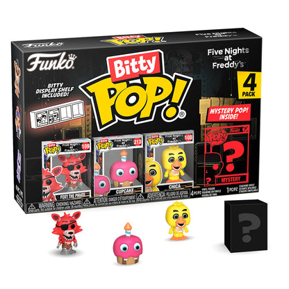 blister of 4 bitty pop five nights at freddys foxy figures