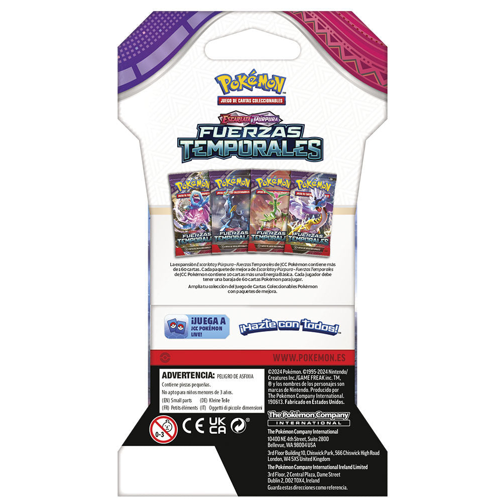 Concernant les cartes Pokémon Temporal Forces Écarlates et Violettes en espagnol