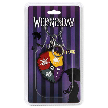 Wednesday Shield Keychain
