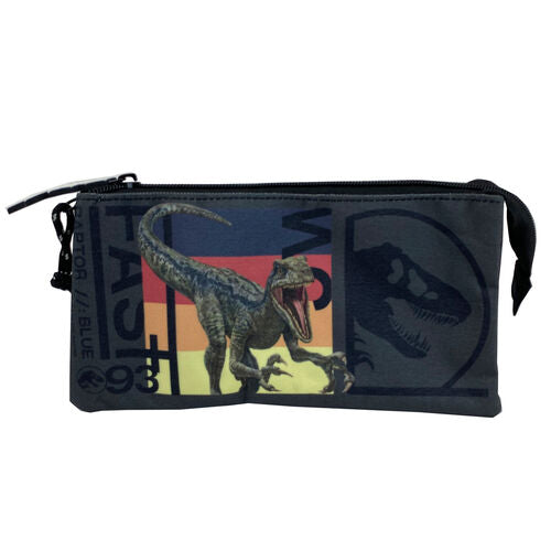 roar jurassic world triple pencil case