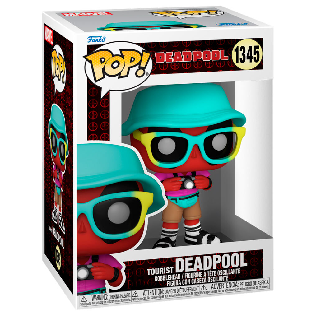 marvel deadpool pop figure  deadpool tourist
