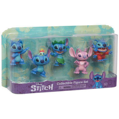 Blister of 5 Stitch Disney figures 7cm