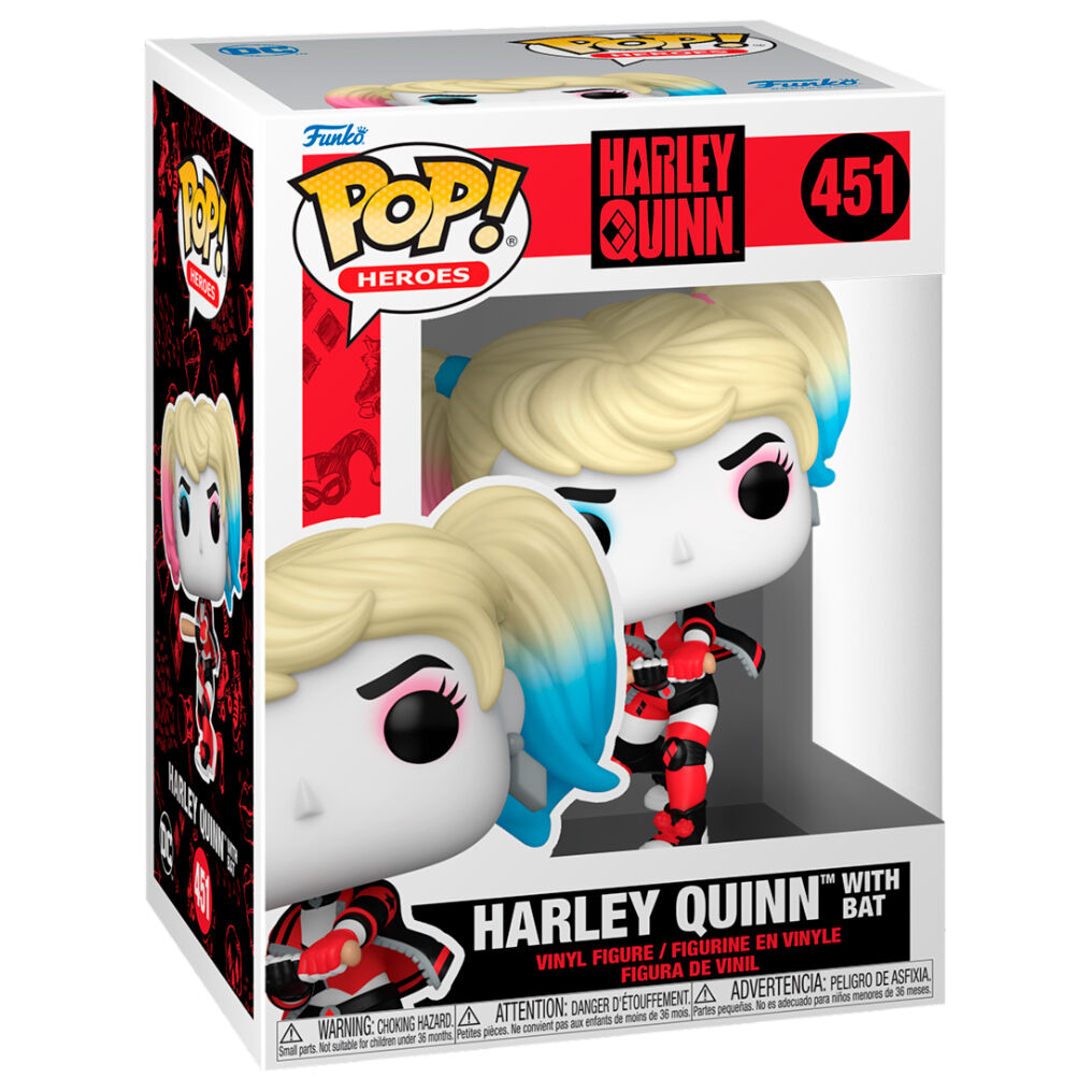 pop figure dc comics harley quinn with bat