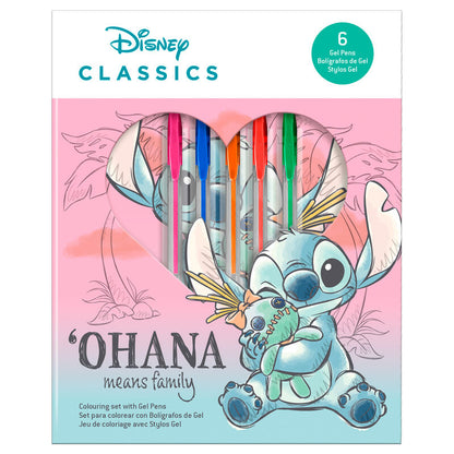blister pack of activity notebook  6 stitch disney gel pens