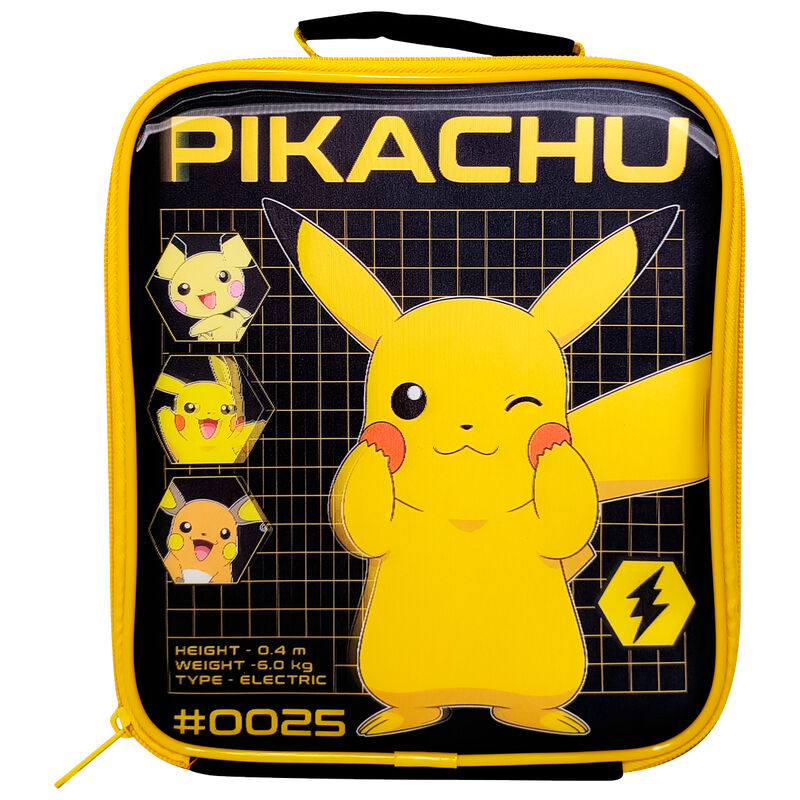pikachu pokemon lenticular thermal lunch bag