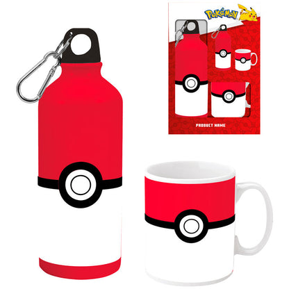 Pokémon Set aus Aluminium Wasserflasche und Keramikbecher