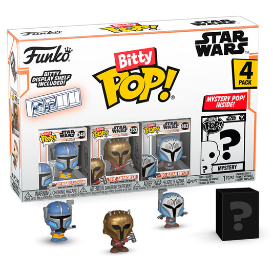 blister 4 figures bitty pop star wars mandalorian heavy mandalorian