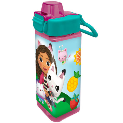 gabby's dollhouse square water bottle 500ml