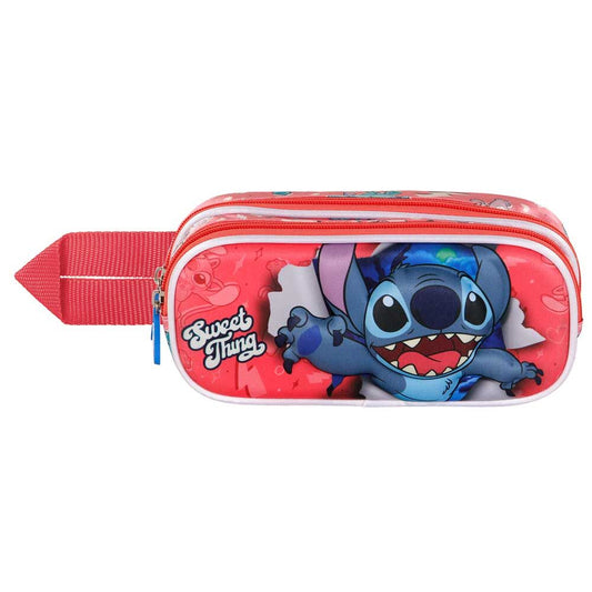 3d thing stitch disney double pencil case