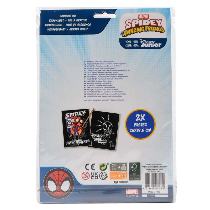 Zestaw artykułów piśmienniczych Scratch Art Spiderman Marvel