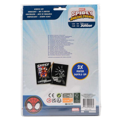 Zestaw artykułów piśmienniczych Scratch Art Spiderman Marvel