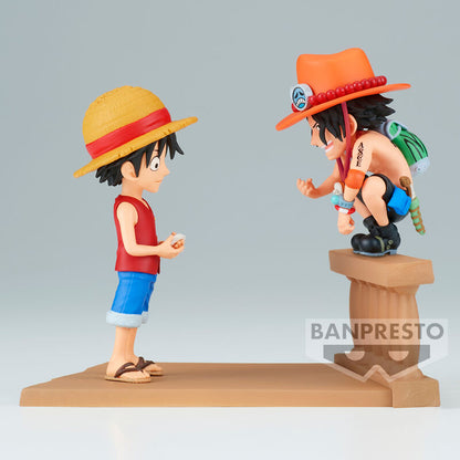 Figure Monkey D Luffy & Portgas D Ace World Collectable Log Stories One Piece 8cm