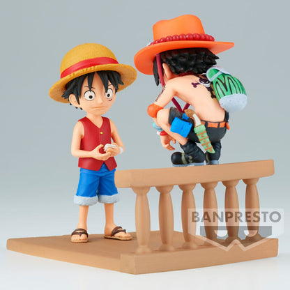 Figure Monkey D Luffy & Portgas D Ace World Collectable Log Stories One Piece 8cm