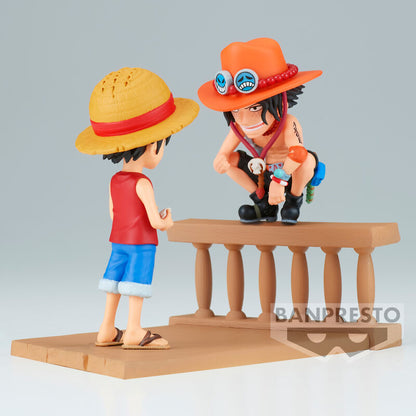 Figure Monkey D Luffy & Portgas D Ace World Collectable Log Stories One Piece 8cm