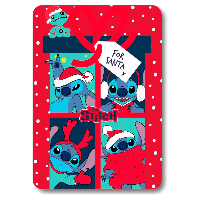 stitch disney christmas fleece blanket