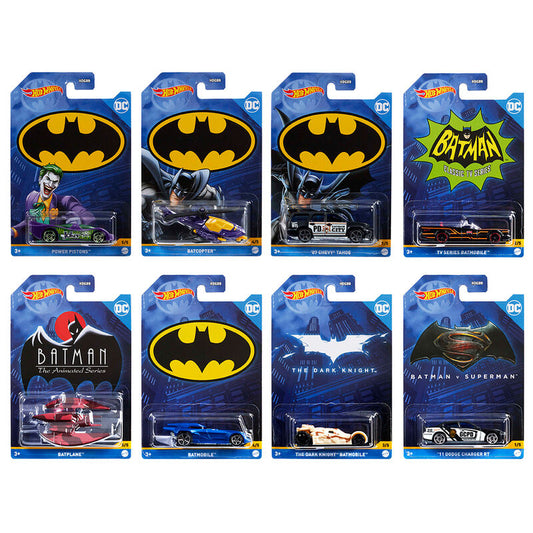 batman dc comics hot wheels car assortment