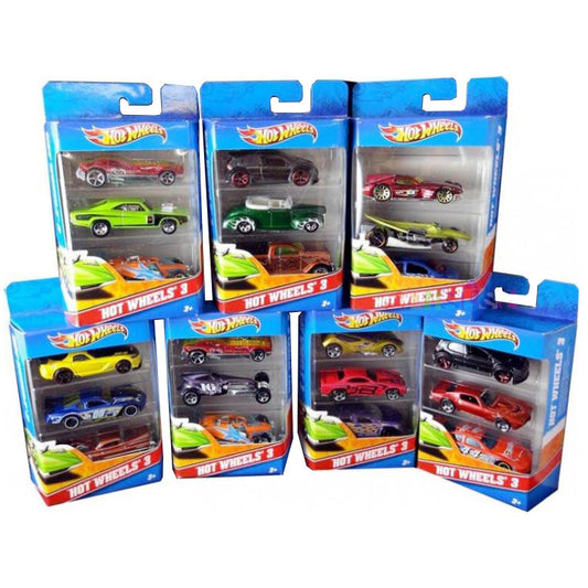 hot wheels 3 vehicles assortment blister pack