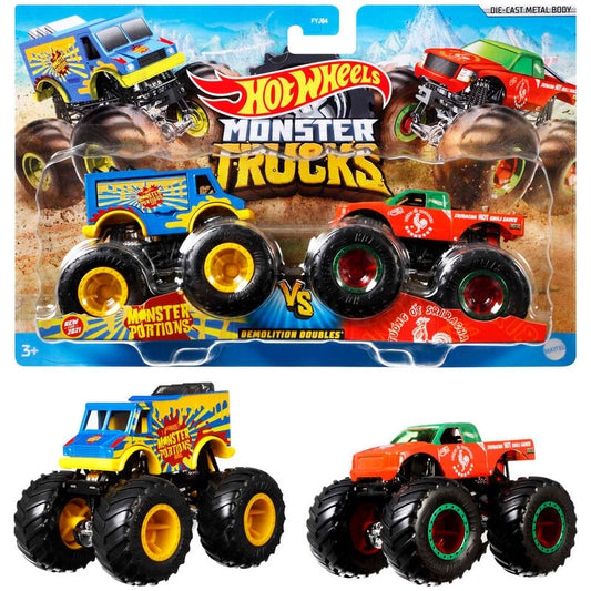 Zestaw blistrowy Hot Wheels Monster Trucks Demolition Cars (2 sztuki)