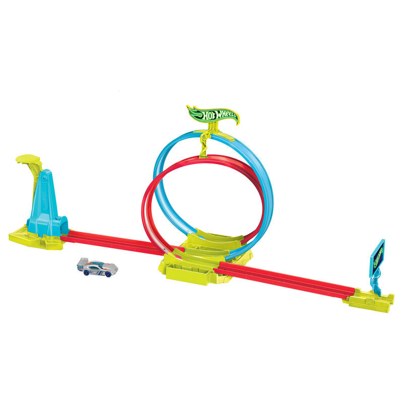 Laser Neon Speeders Hot Wheels Stunt Track