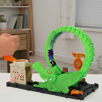 Pista Hot Wheels City Crocodile Attack