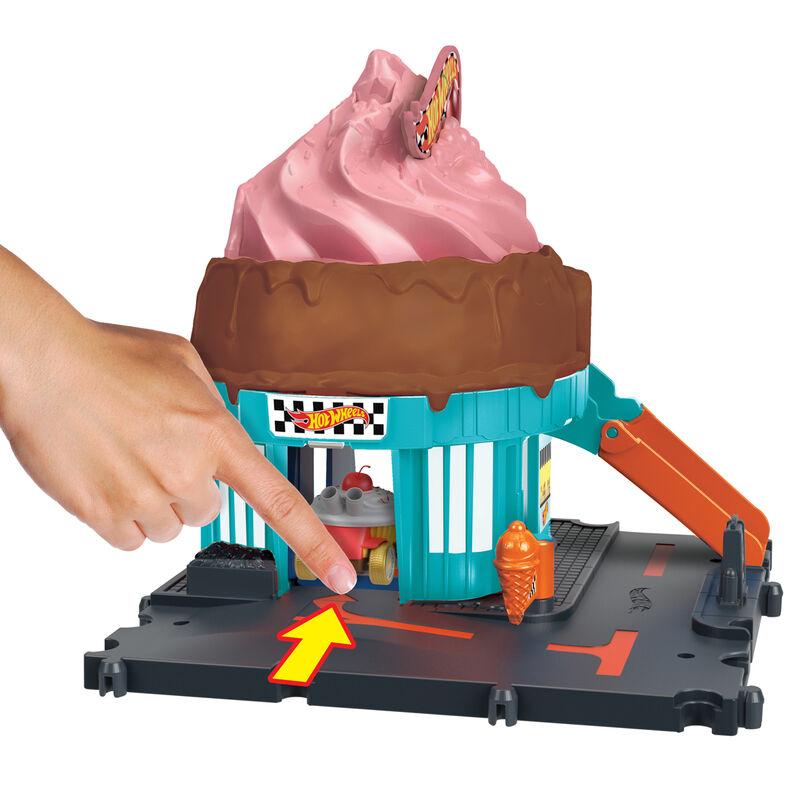 Hot Wheels City Eisdielen Rennstrecke