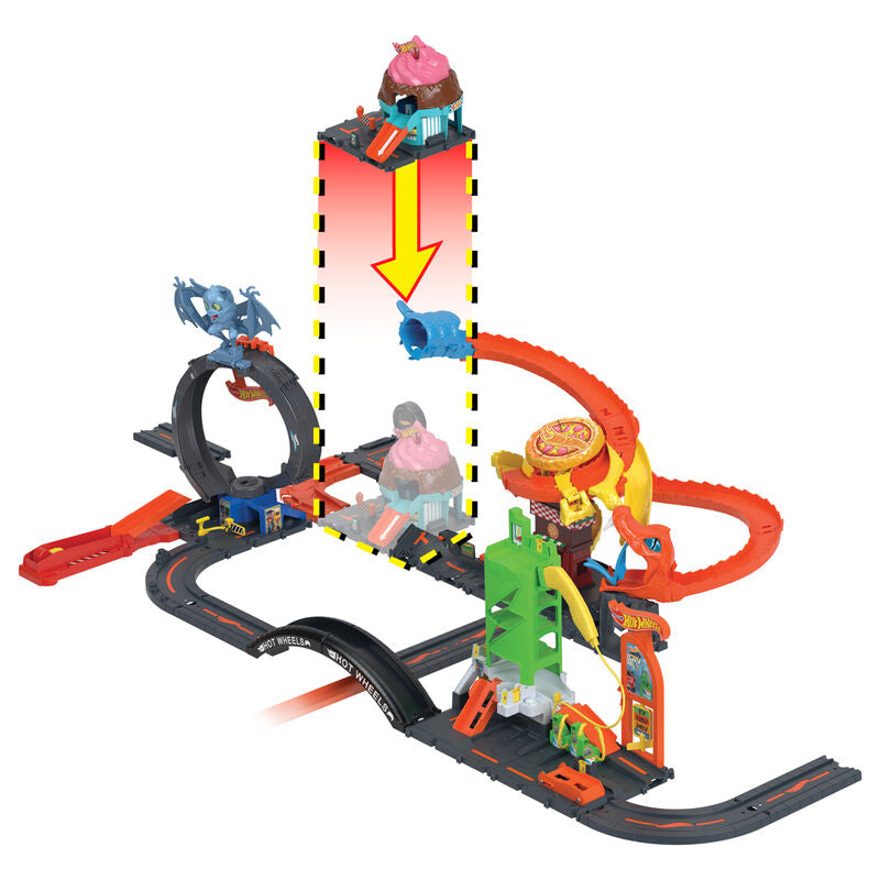 Hot Wheels City Eisdielen Rennstrecke
