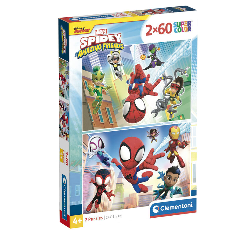 puzzle spidey and his amazing friends marvel 2x60pcs