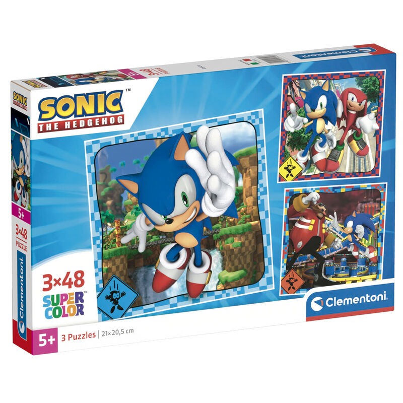 puzzle sonic the hedgehog 3x48pcs