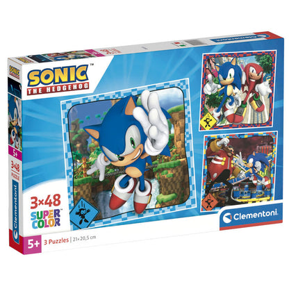 puzzle sonic the hedgehog 3x48pcs