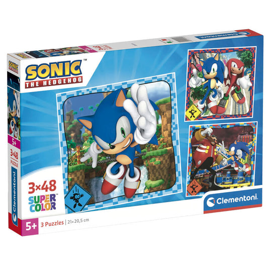 puzzle sonic the hedgehog 3x48pcs