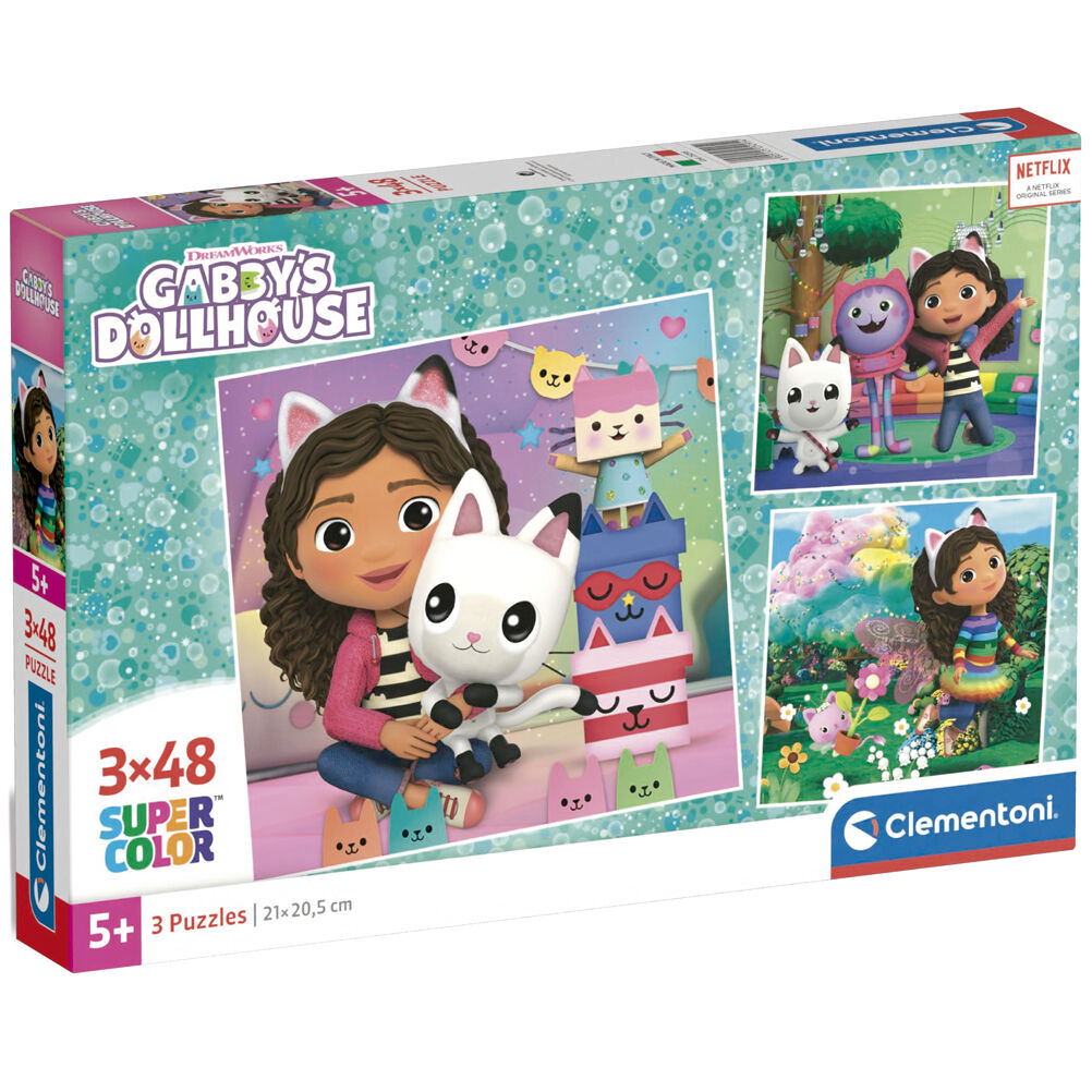 Gabby's Dollhouse Puzzle 3x48pcs