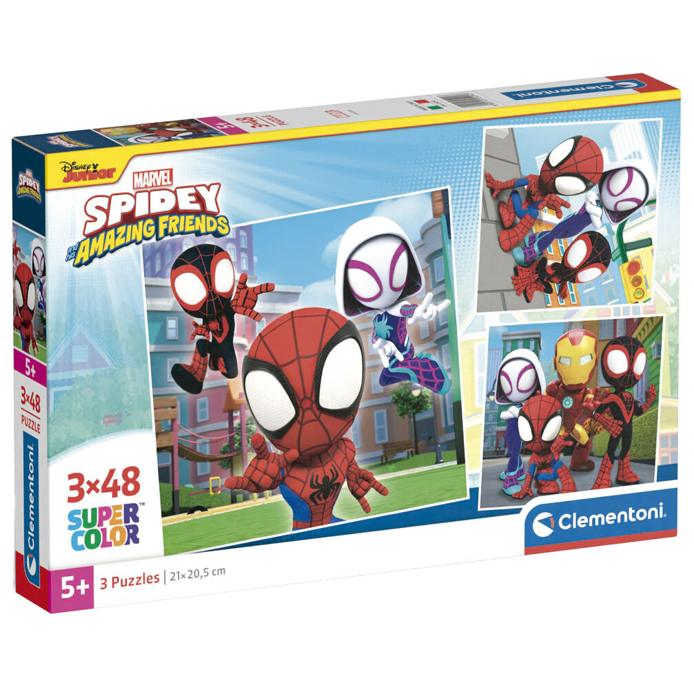 puzzle spidey and his amazing friends marvel 3x48pcs
