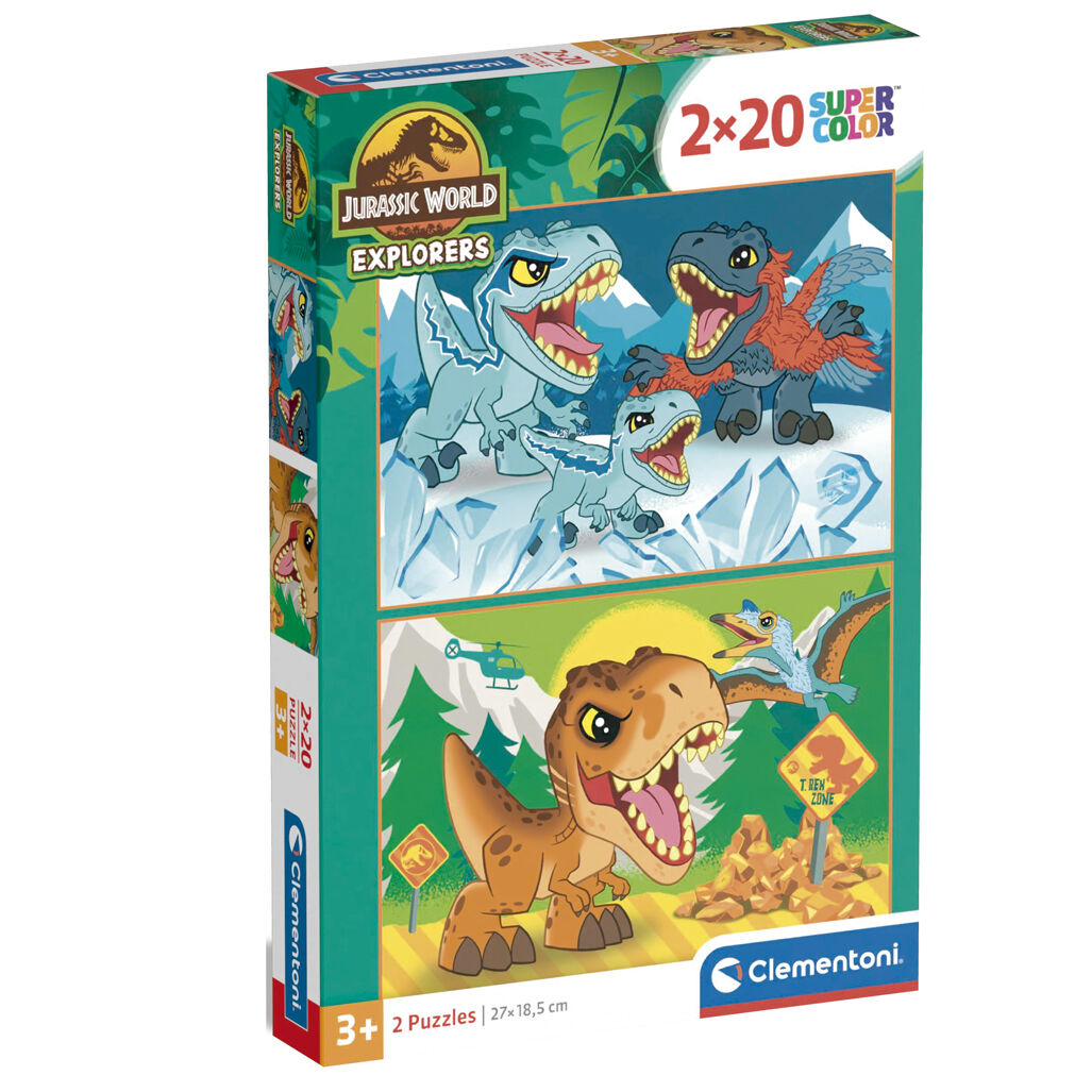 jurassic world puzzle 2x20pcs