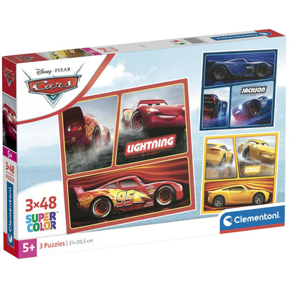 Puzzle Disney Auta 3x48 elementów