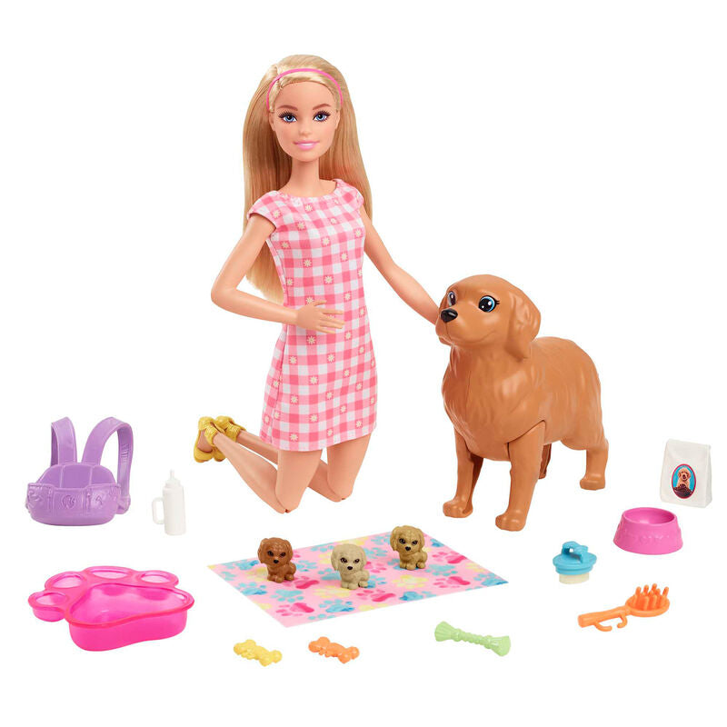 Bambola Barbie e cuccioli