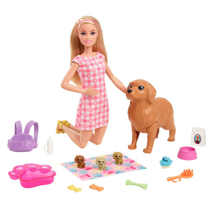 Bambola Barbie e cuccioli