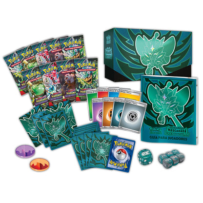 Coffret de cartes Pokémon Mascarade Crépusculaire Écarlate et Pourpre (Espagnol)