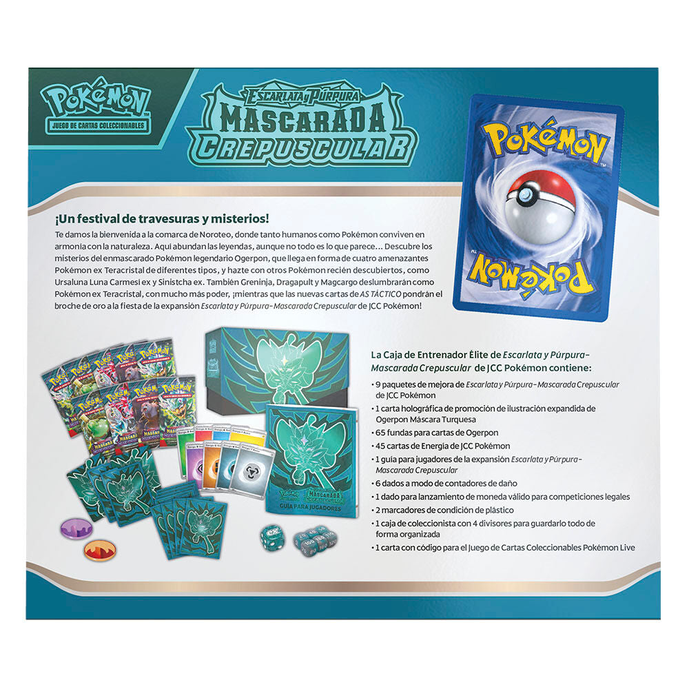 Coffret de cartes Pokémon Mascarade Crépusculaire Écarlate et Pourpre (Espagnol)