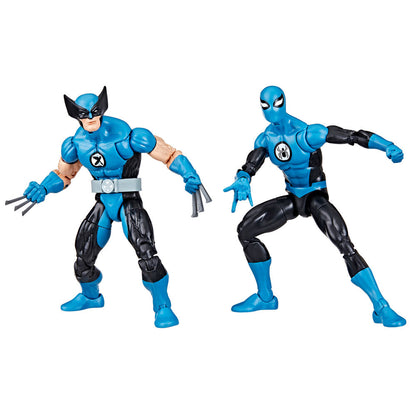 Blister pack of 2 figures: Wolverine, Spiderman, Fantastic Four, Marvel