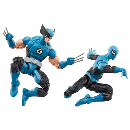 Blister pack of 2 figures: Wolverine, Spiderman, Fantastic Four, Marvel