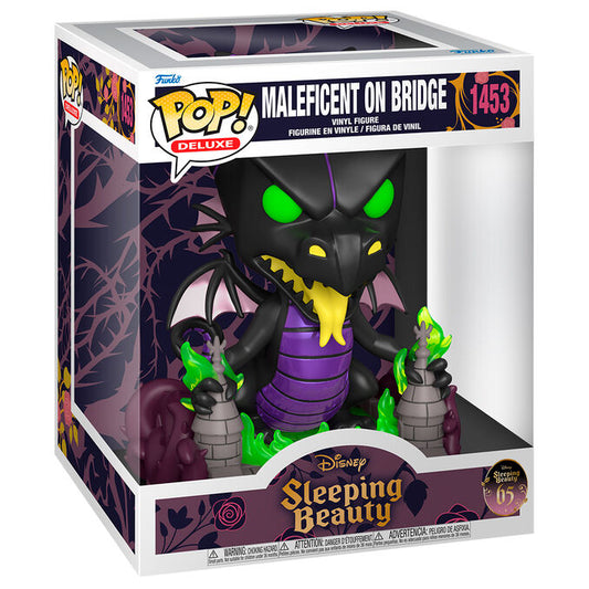 Figura POP Deluxe de Maléfica en el puente de La Bella Durmiente