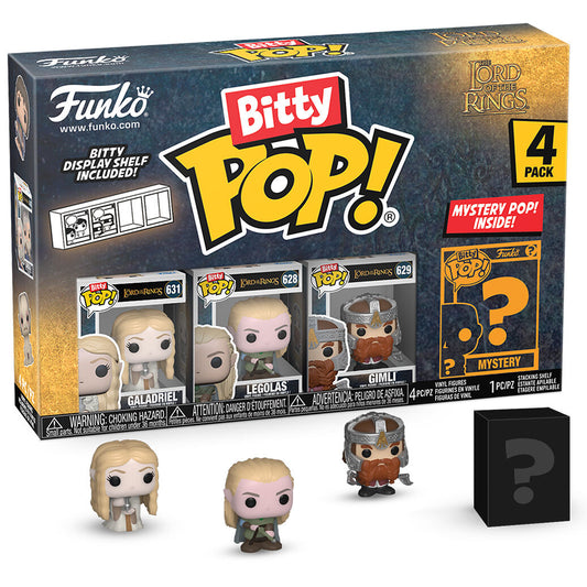 blister pack of 4 bitty pop figures the lord of the rings galadriel