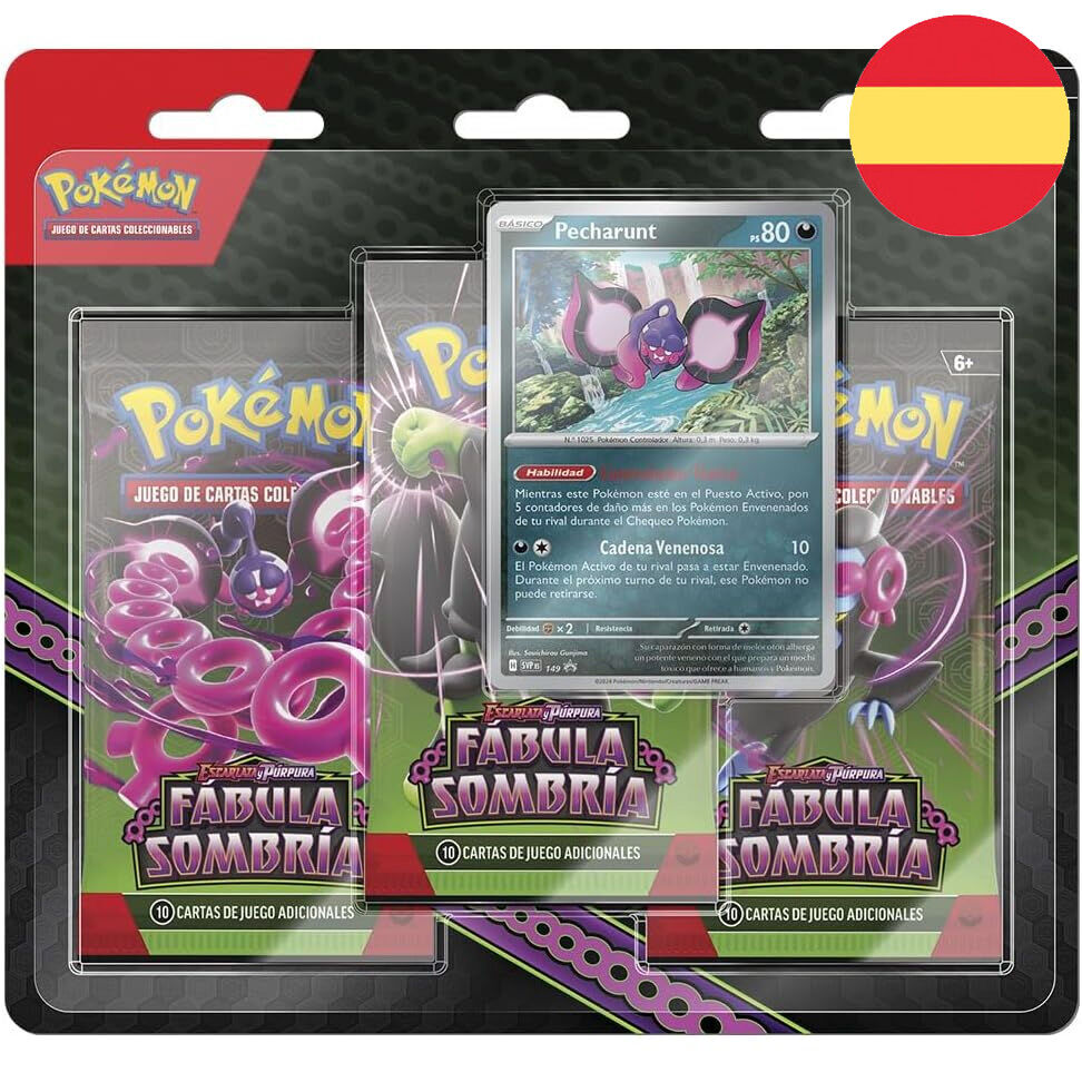 blister pack of cards: fable of shadows scarlet and purple pokemon (spanish)