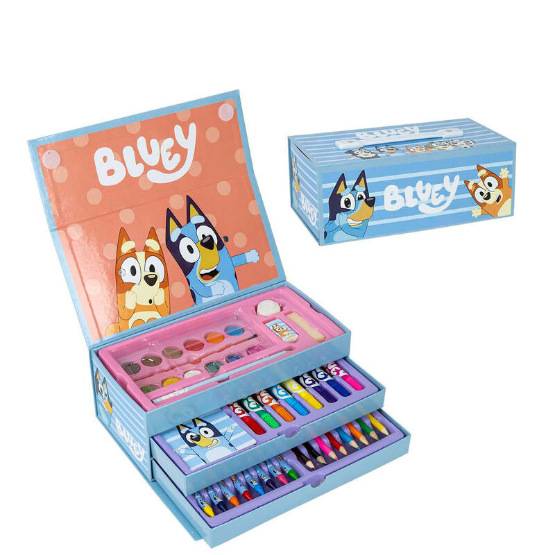 bluey colorable stationery case