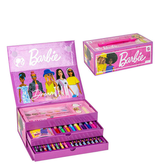barbie colorable stationery case